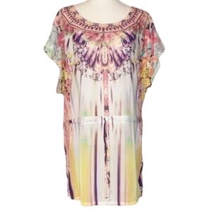 Calia by Carrie Underwood Tunic Top Open Back Pink Size XS